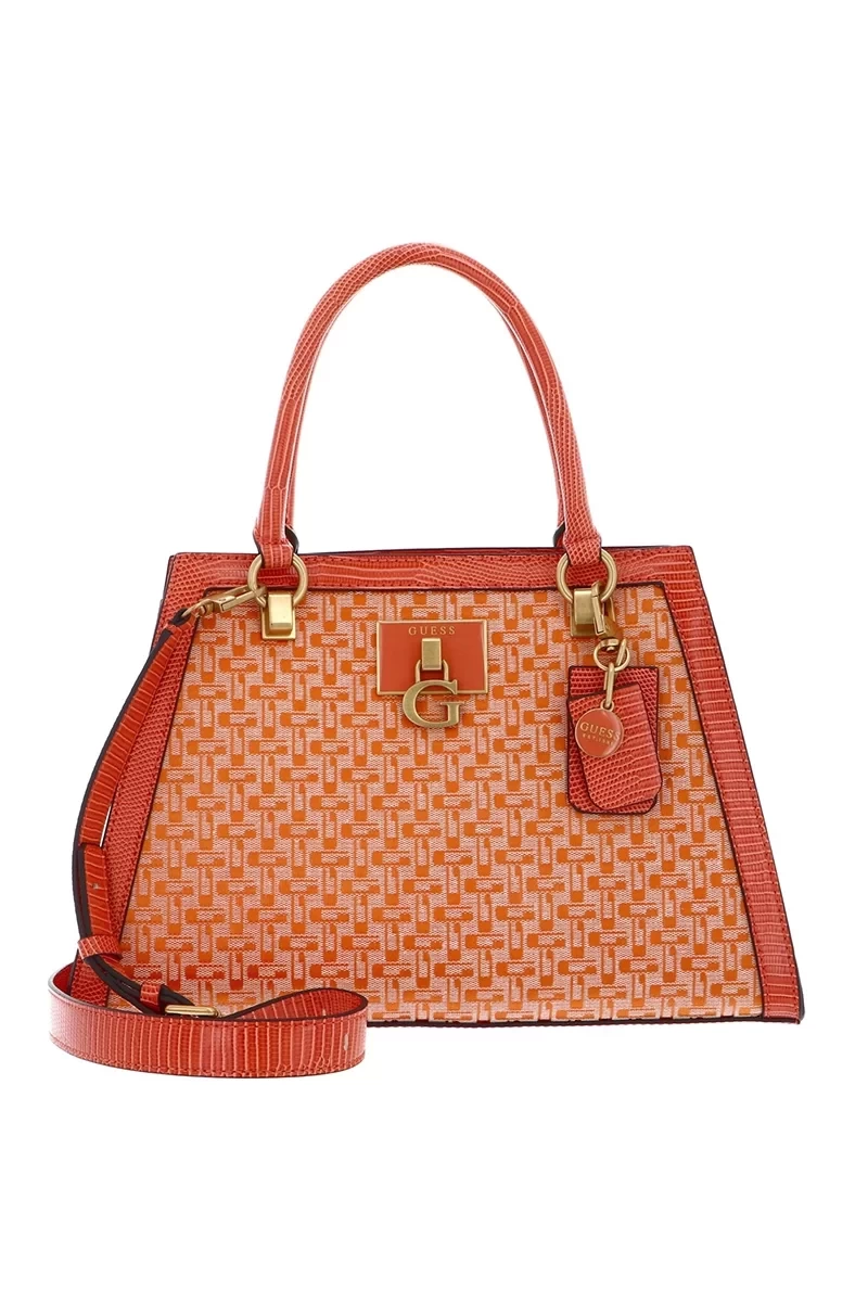Guess Turuncu Logolu  Stephi Girlfriend El Çantası