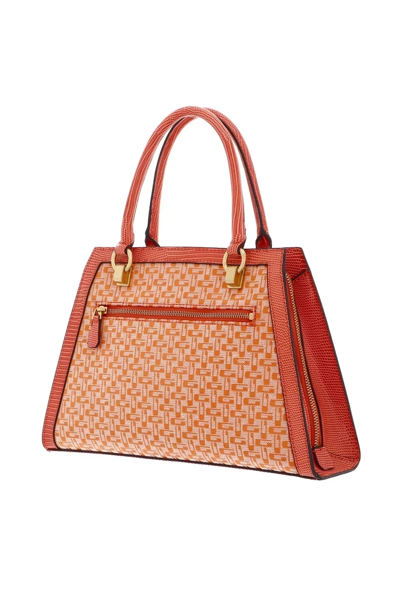 Guess Turuncu Logolu  Stephi Girlfriend El Çantası