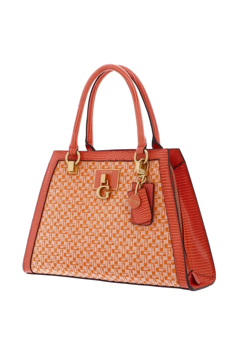 Guess Turuncu Logolu  Stephi Girlfriend El Çantası
