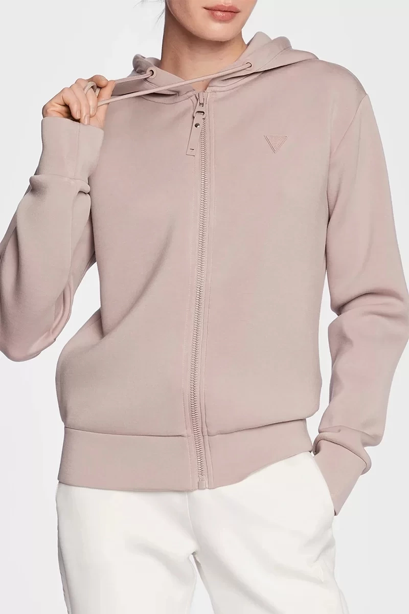 Allie Regular Fit Fermuarlı Kapüşonlu Scuba Kadın Sweat