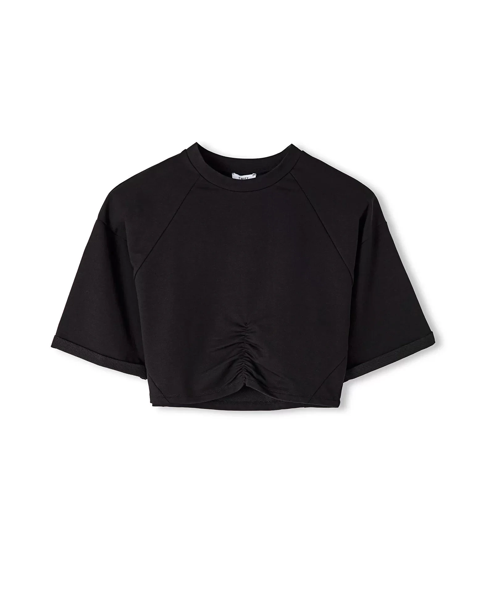 Twist Vatkalı Crop T-Shirt