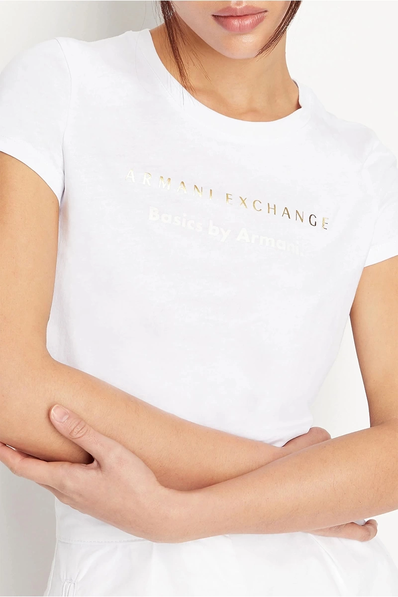 Armani Exchange %100 Pamuk Bisiklet Yaka Regular Fit T-Shirt