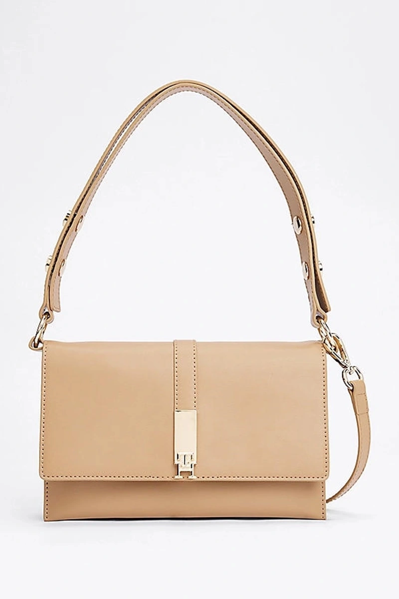 Tommy Hilfiger Heritage Stud Kadın Bej Omuz Çantası