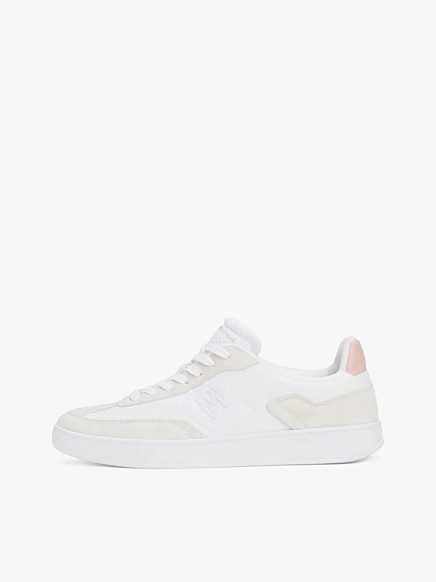 Tommy Hilfiger  Kadın  Beyaz Miras Süet  Sneaker