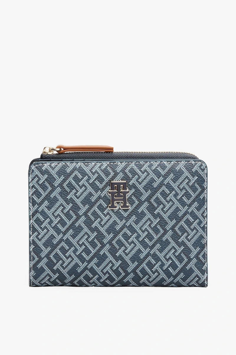 Tommy Hilfiger Monoplay Bifold Mavi Cüzdan