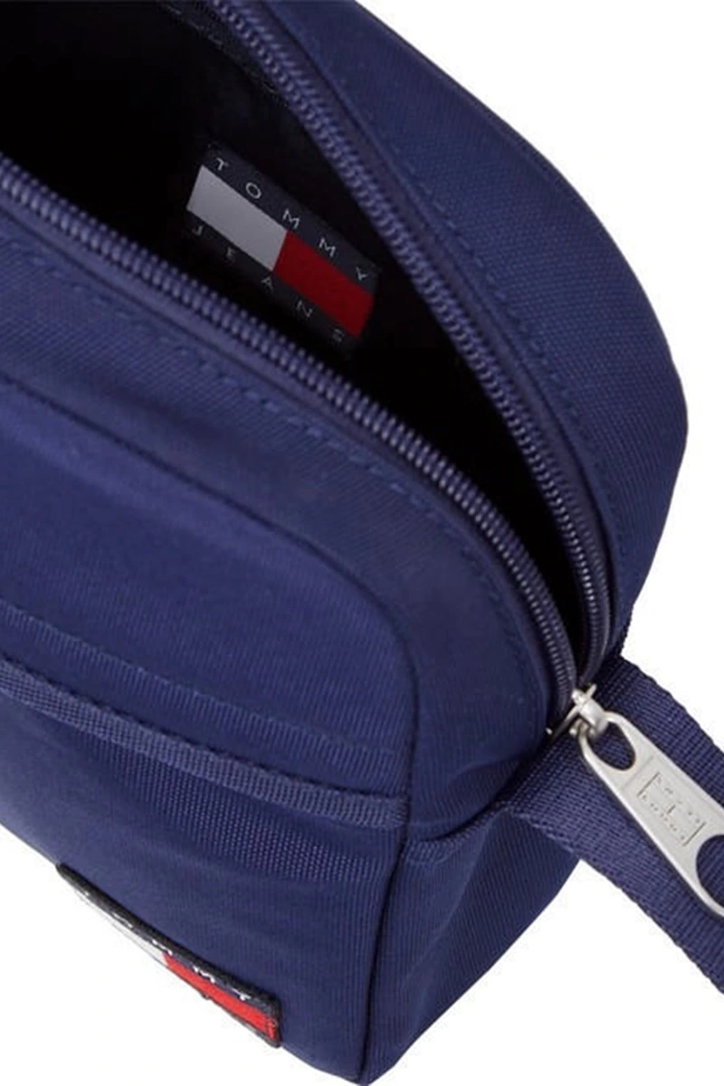 Tommy Hilfiger Erkek Siyah Logolu Askılı  Sırt Çantası