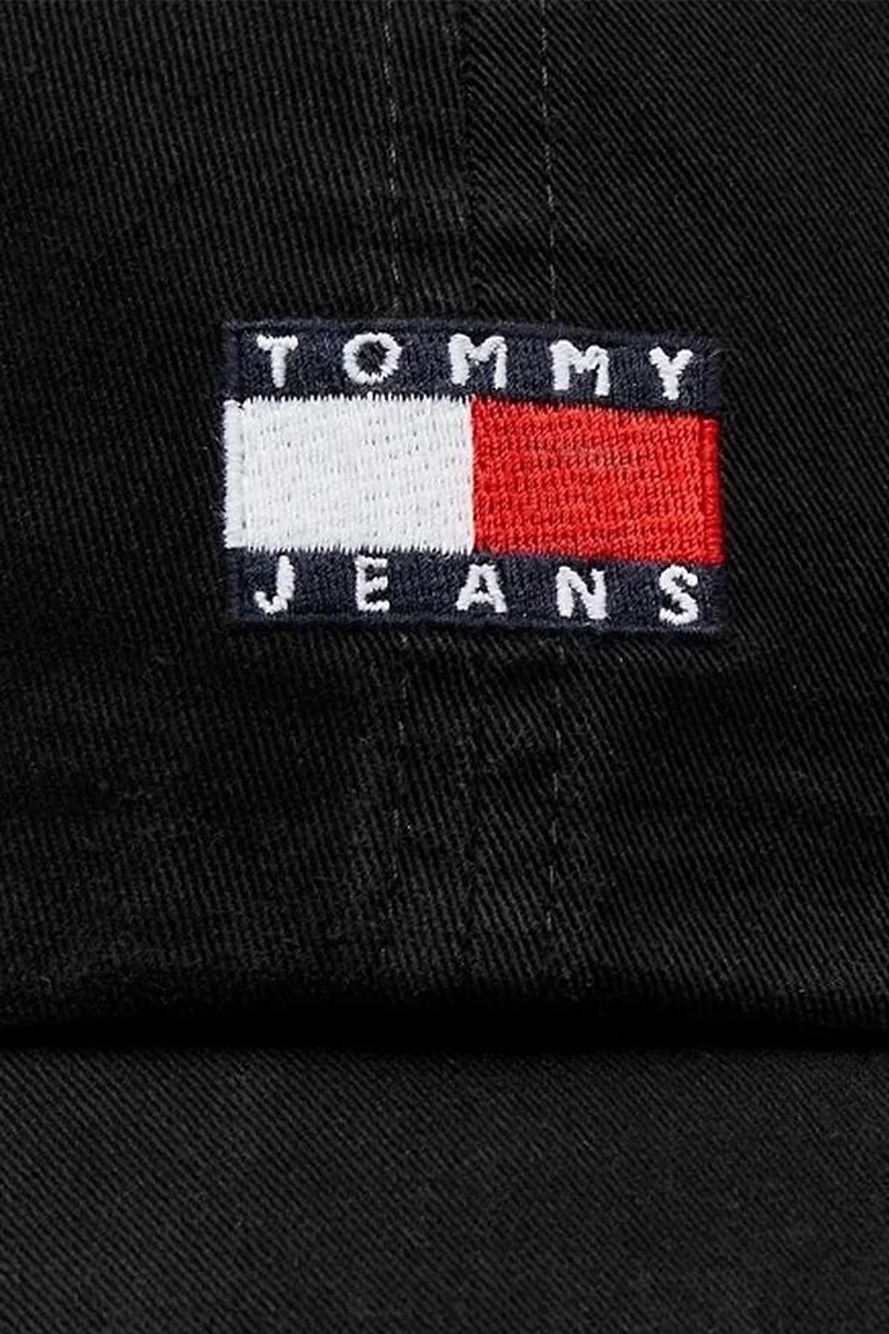 Tommy Hilfiger Erkek Siyah Logolu Şapka