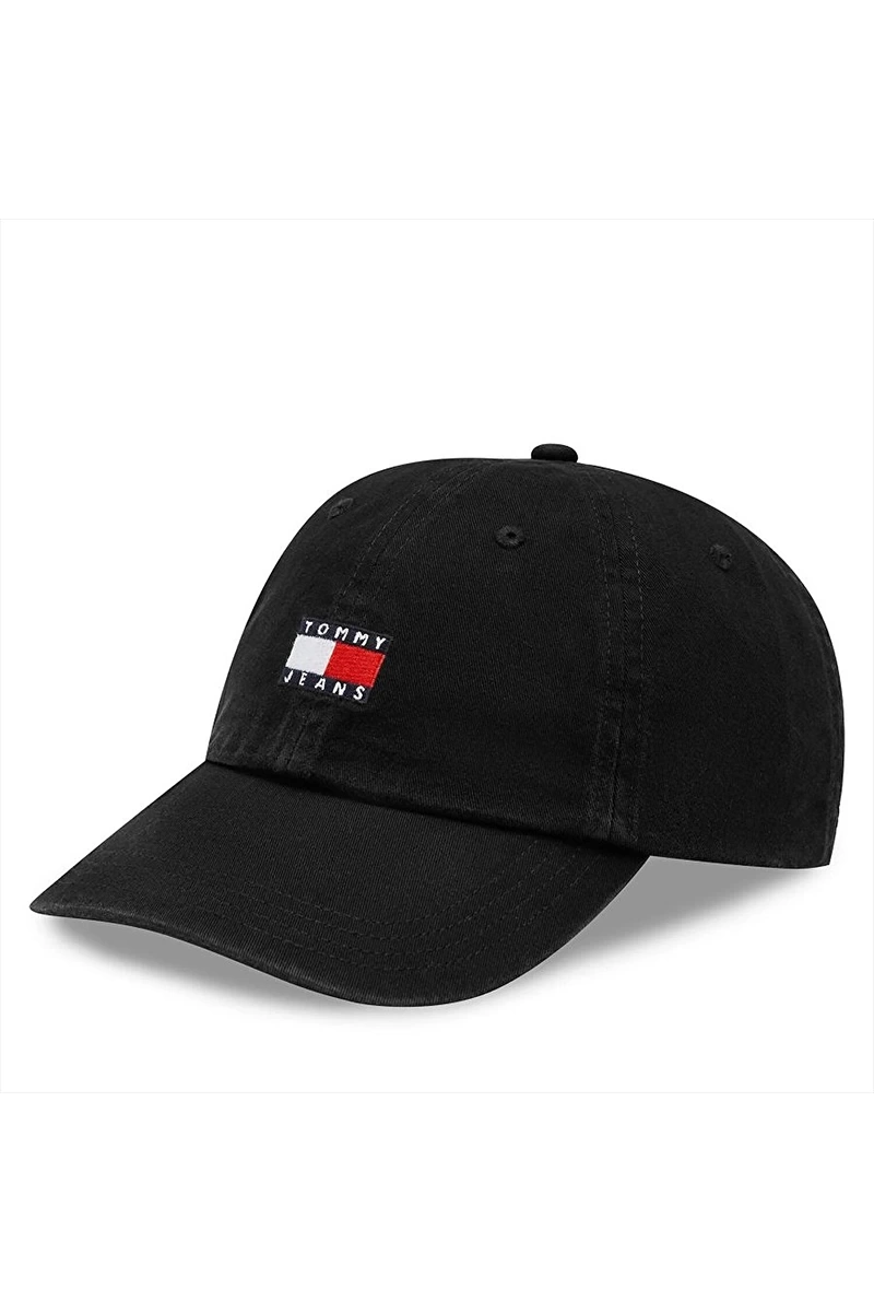 Tommy Hilfiger Erkek Siyah Logolu Şapka