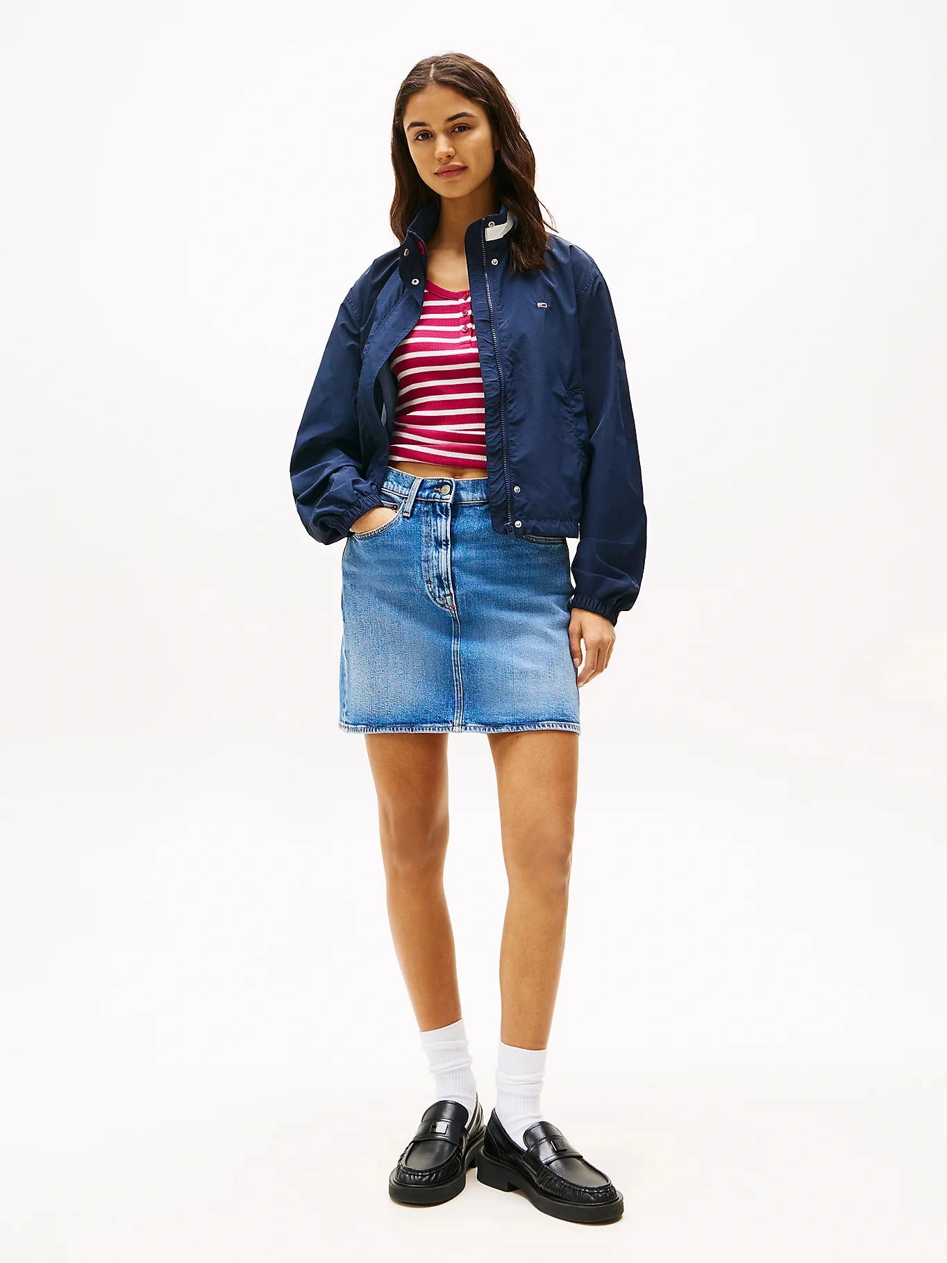 Tommy Jeans Kadın Lacivert Essential Dolgulu Ceket