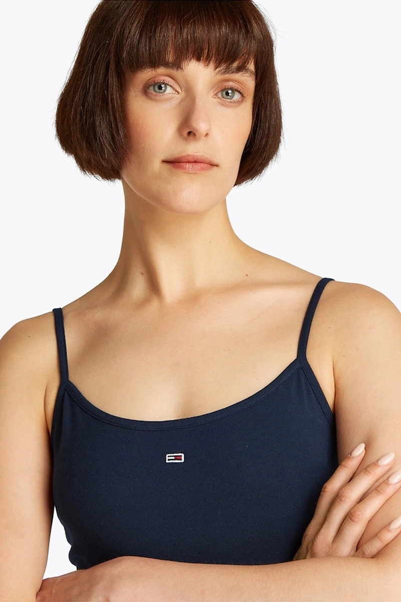 Tommy Jeans Kadın Lacivert Essential Askılı Crop Üst