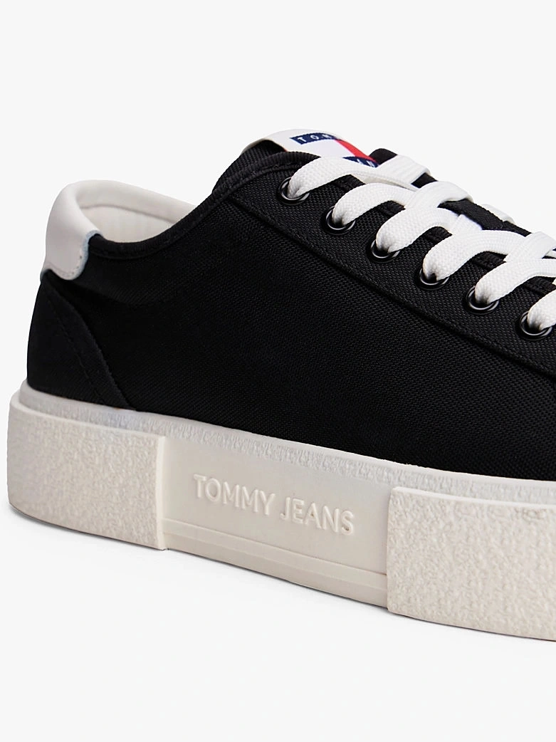 Tommy Hilfiger  Kadın Siyah Canvas Sneaker