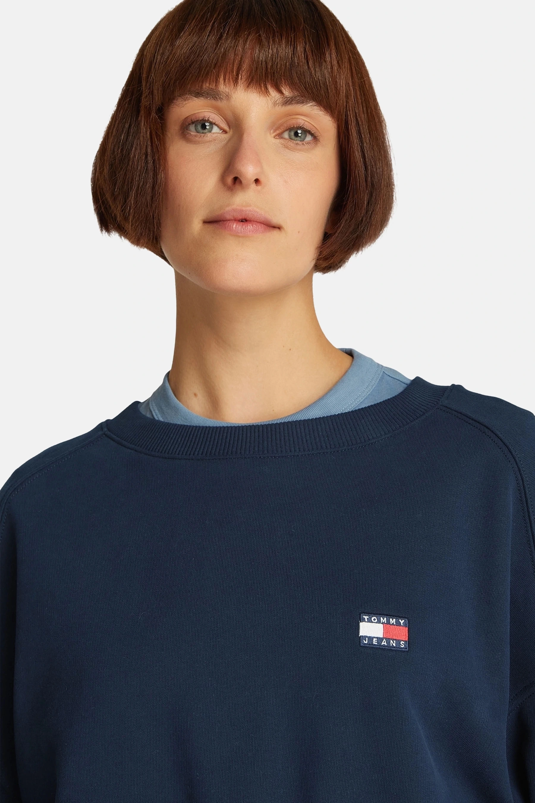 Tommy Jeans Kadın Lacivert Bağcık Detaylı Logolu Sweatshirt
