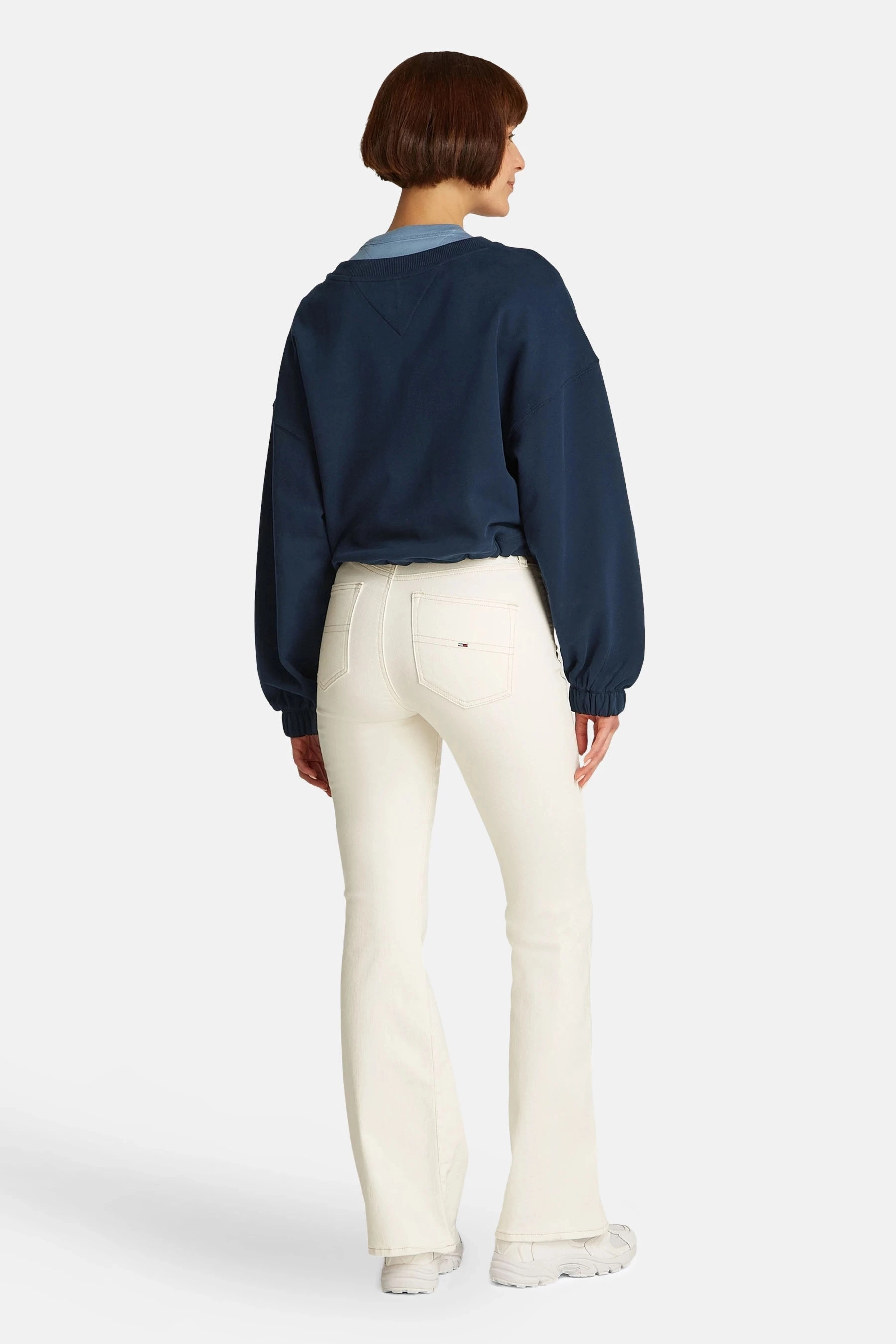 Tommy Jeans Kadın Lacivert Bağcık Detaylı Logolu Sweatshirt
