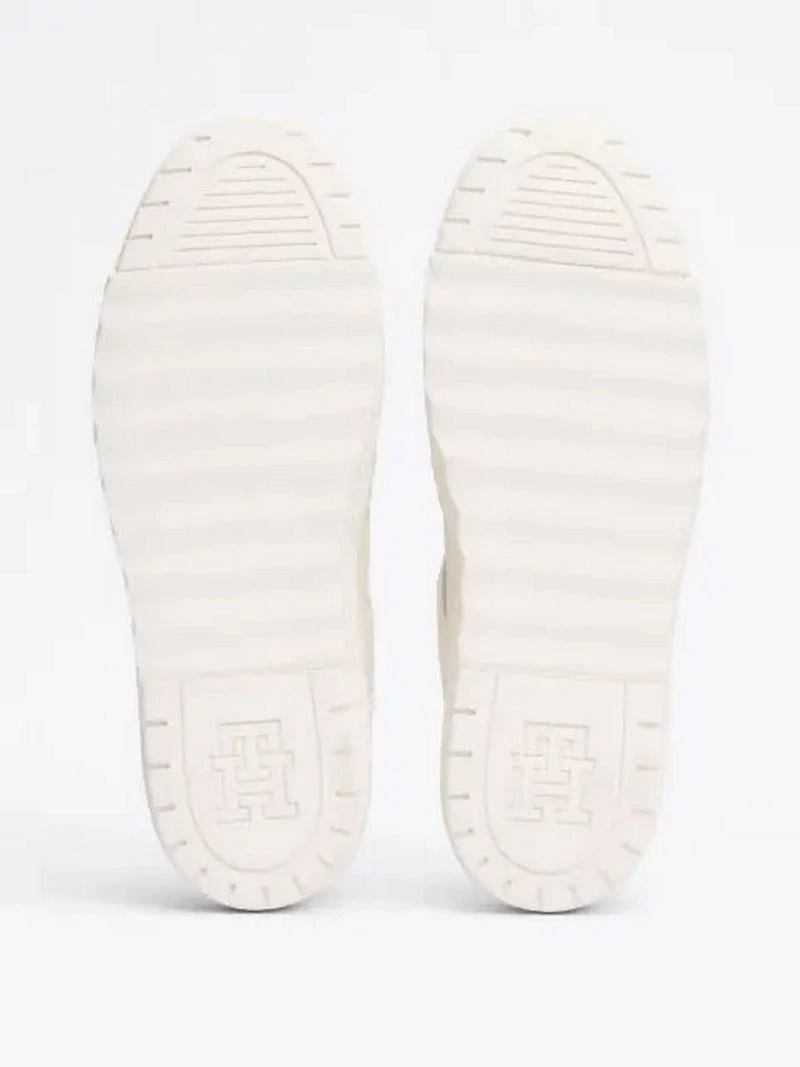 Tommy Hilfiger Deri Renk Bloklu Basketbol  Sneaker