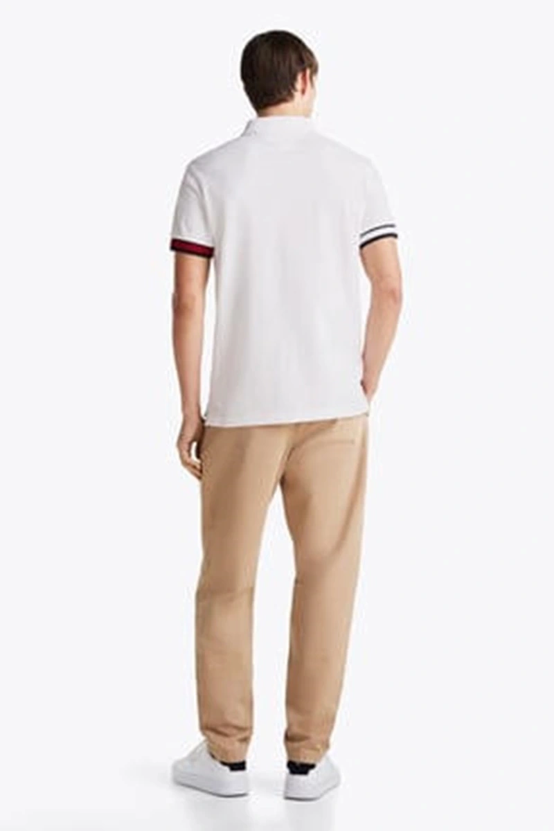 Tommy Hilfiger Erkek Beyaz Polo Yaka T-Shirt
