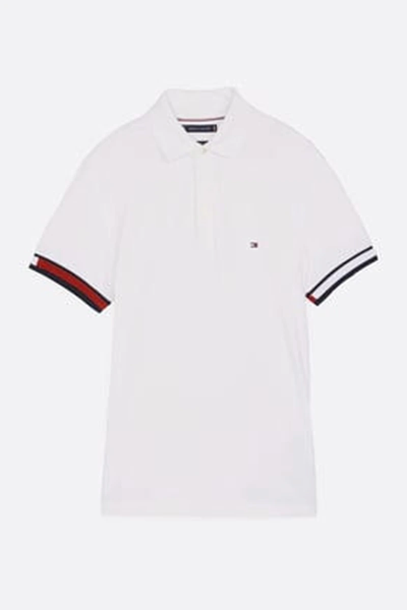 Tommy Hilfiger Erkek Beyaz Polo Yaka T-Shirt