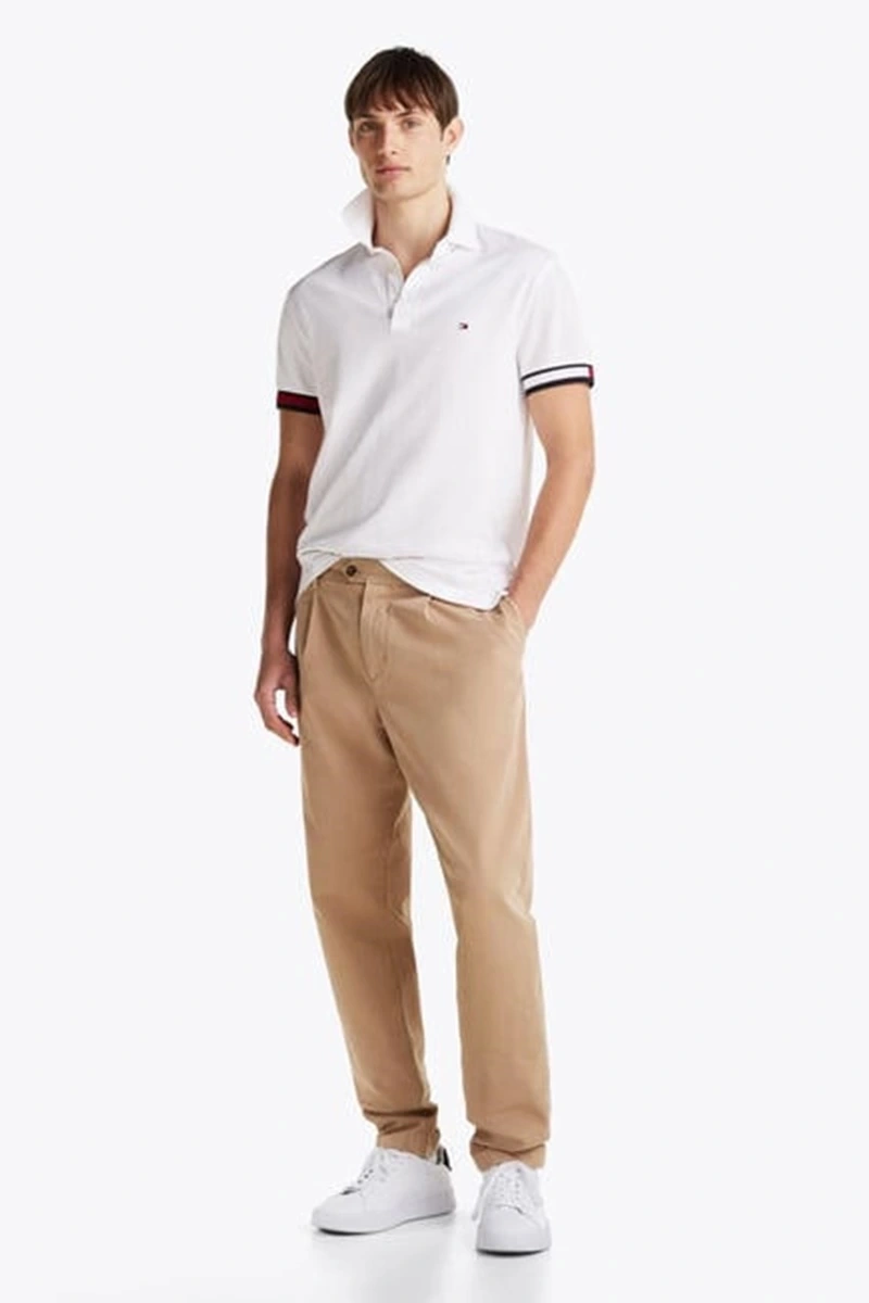 Tommy Hilfiger Erkek Beyaz Polo Yaka T-Shirt