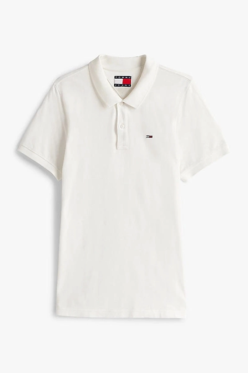 Tommy Hilfiger Erkek Beyaz Regular Fit Polo Yaka T-Shirt