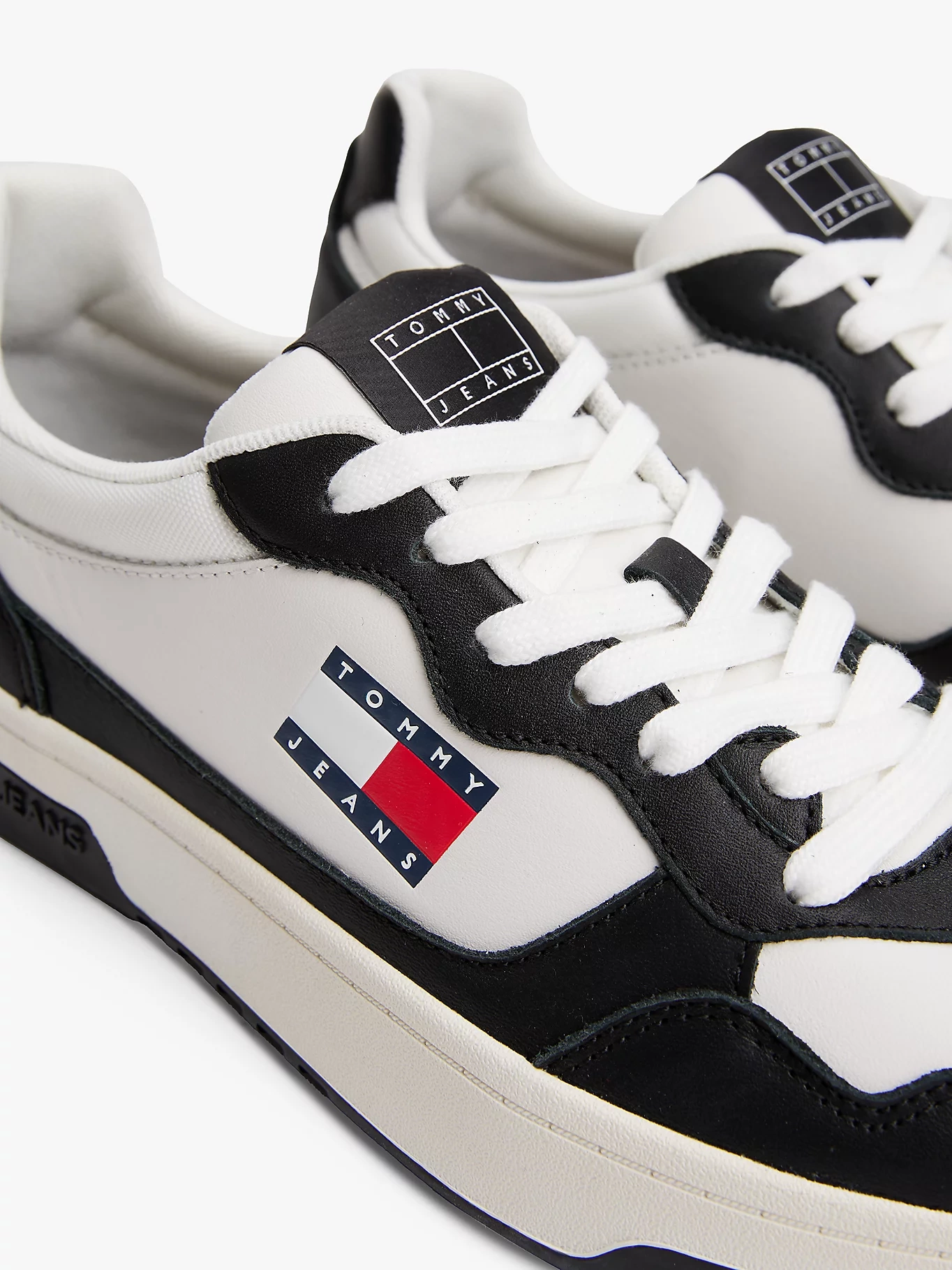 Tommy Hilfiger Erkek  Deri Siyah Sneaker