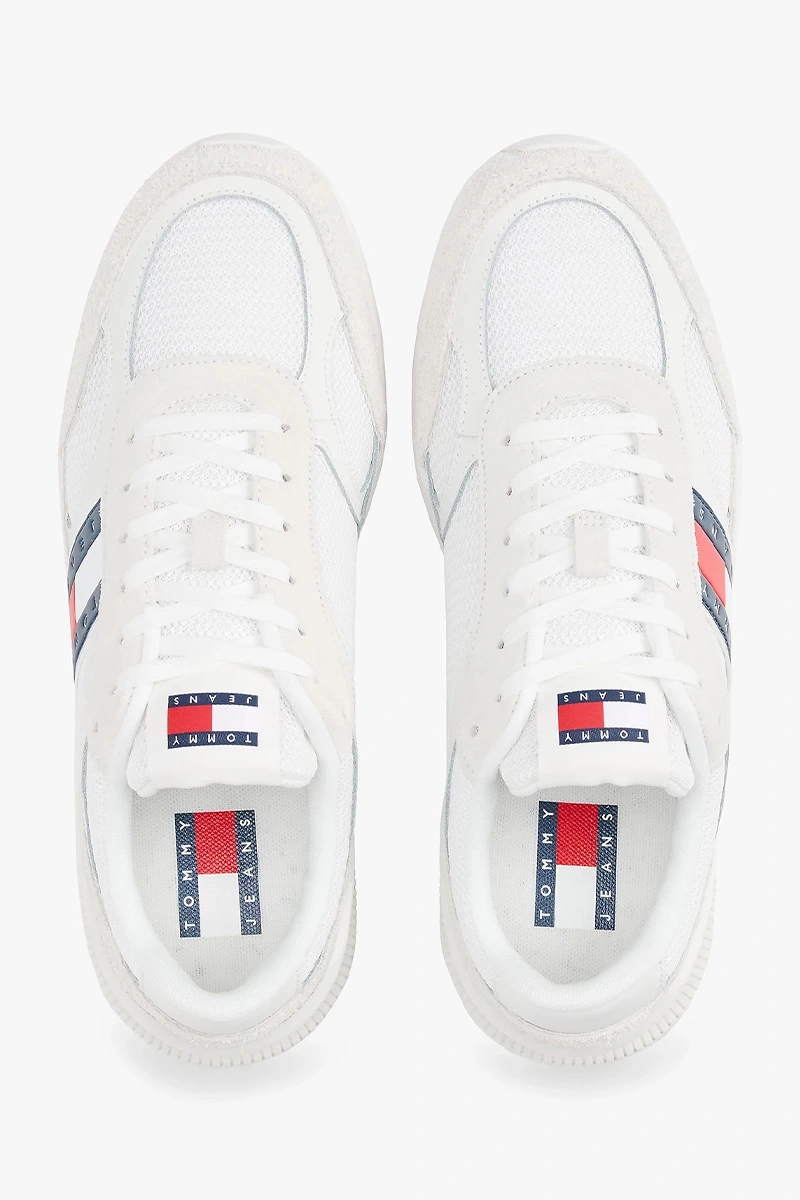 Tommy Hilfiger Erkek Dişli Taban Beyaz Sneaker