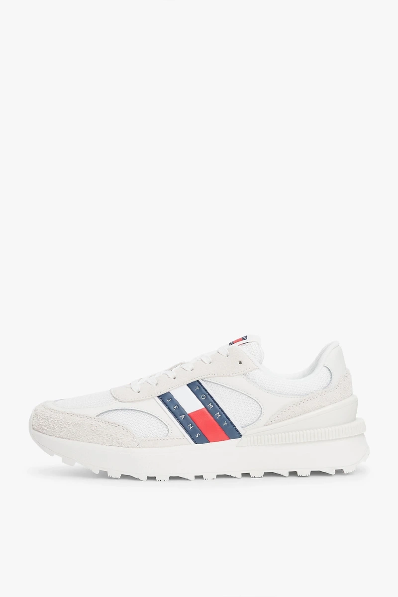 Tommy Hilfiger Erkek Dişli Taban Beyaz Sneaker