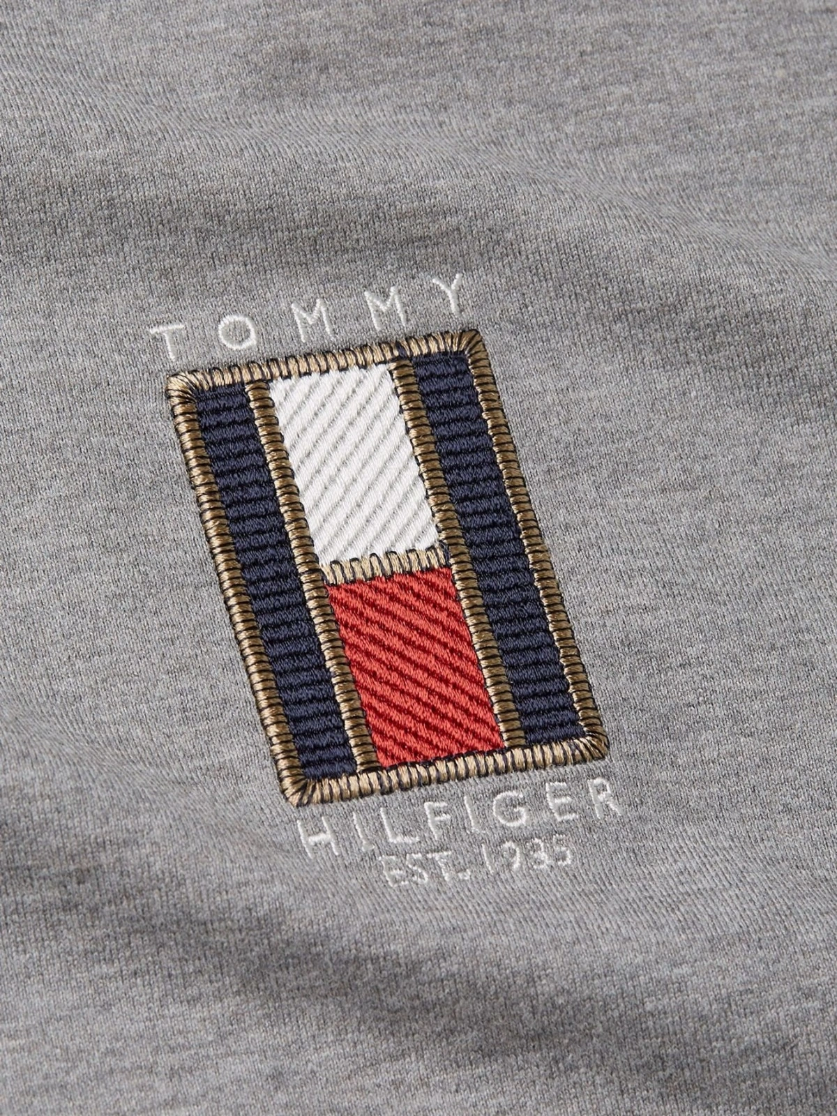 Tommy Hilfiger Erkek Gri T-Shirt