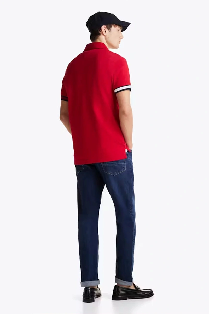 Tommy Hilfiger Erkek Kırmızı Polo Yaka T-Shirt