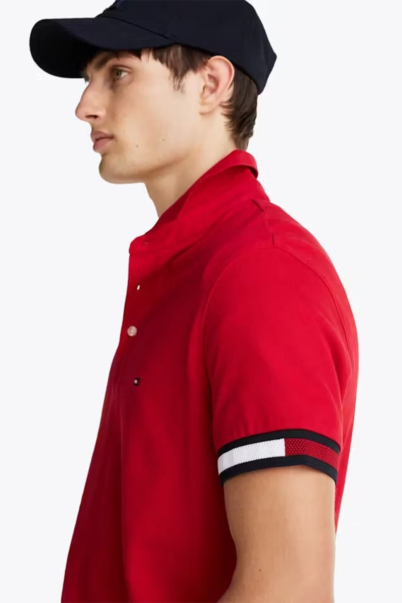 Tommy Hilfiger Erkek Kırmızı Polo Yaka T-Shirt