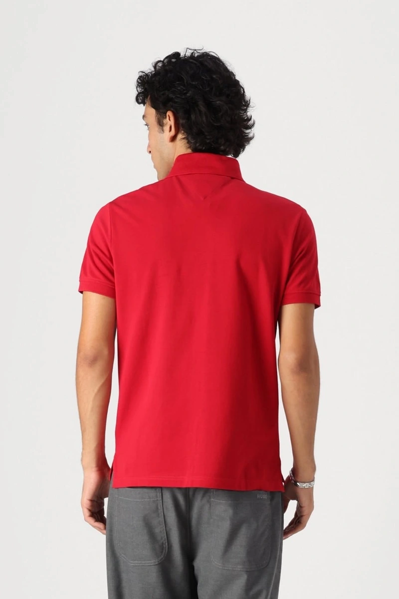 Tommy Hilfiger Erkek Kırmızı Polo Yaka T-Shirt