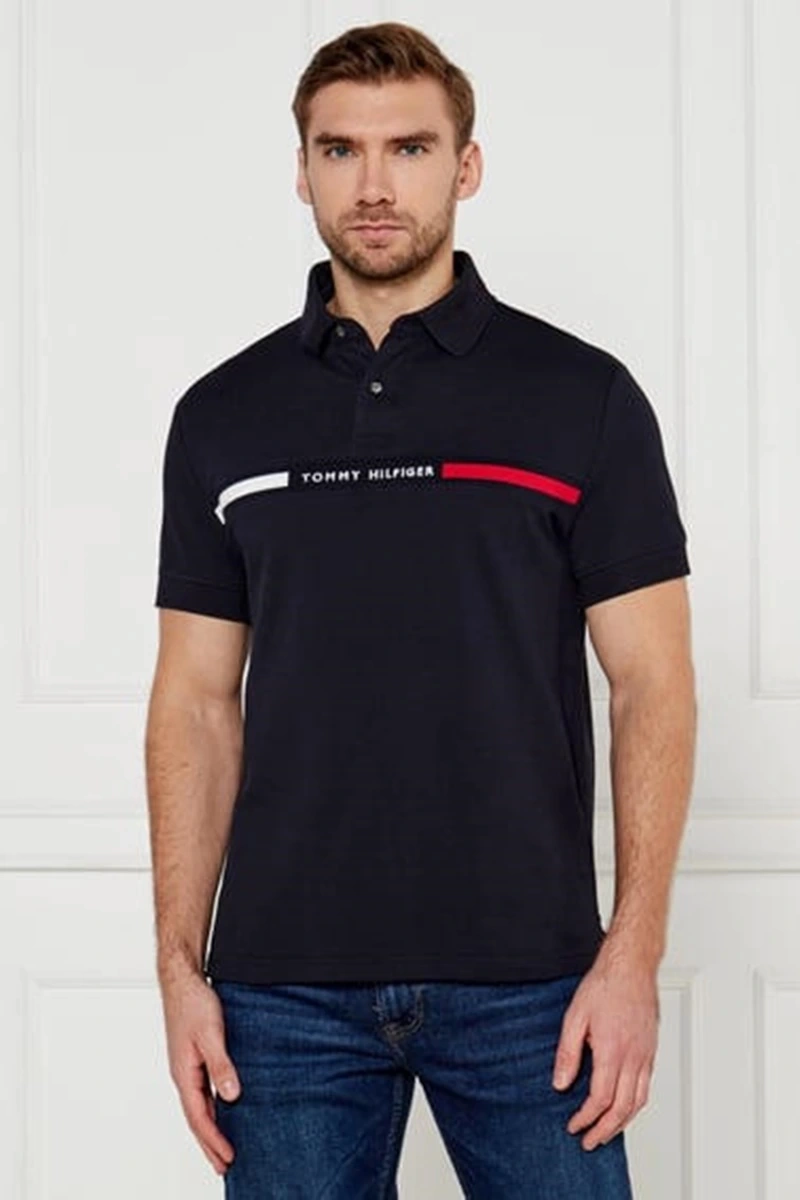 Tommy Hilfiger Erkek Lacivert Polo Yaka T-Shirt