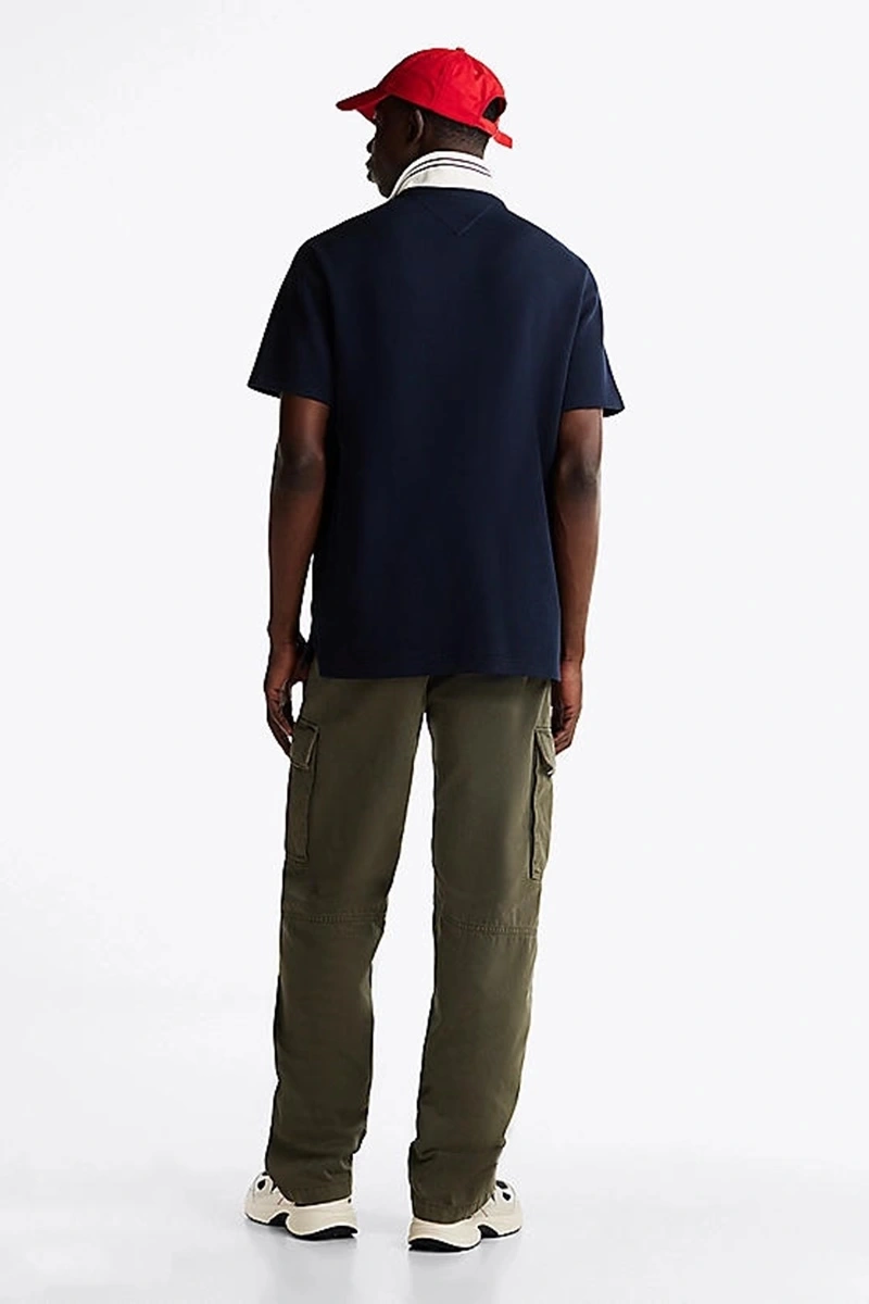 Tommy Hilfiger Erkek Lacivert Regular Fit Polo Yaka T-Shirt