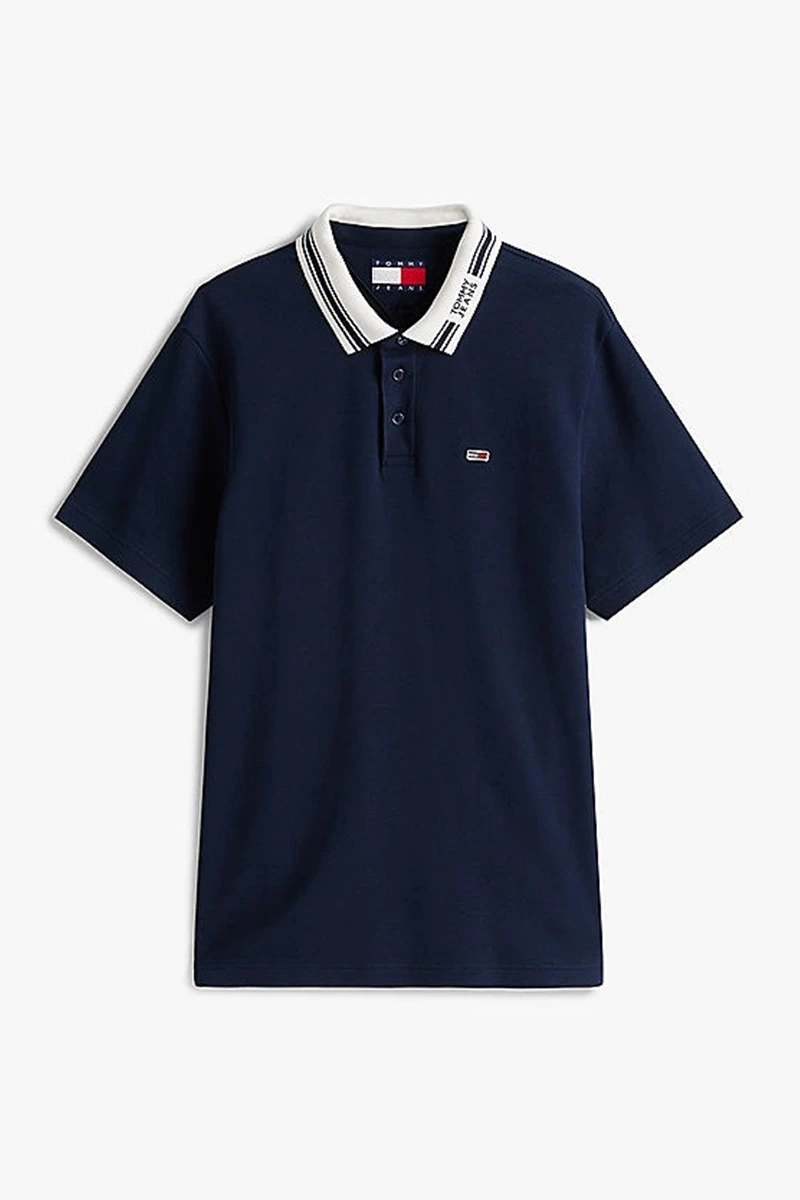 Tommy Hilfiger Erkek Lacivert Regular Fit Polo Yaka T-Shirt