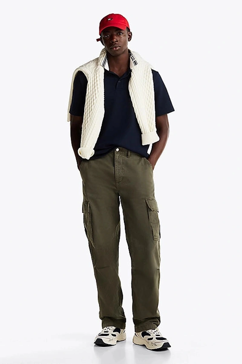 Tommy Hilfiger Erkek Lacivert Regular Fit Polo Yaka T-Shirt