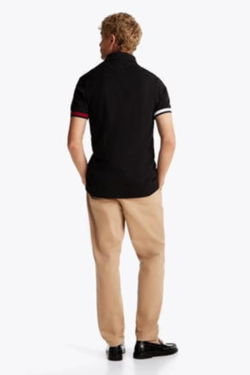 Tommy Hilfiger Erkek Siyah Polo Yaka T-Shirt