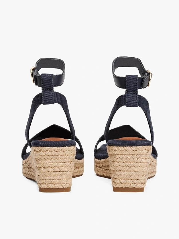 Tommy Hilfiger Orta Taban Lacivert Espadil Sandalet
