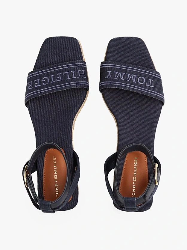 Tommy Hilfiger Orta Taban Lacivert Espadil Sandalet