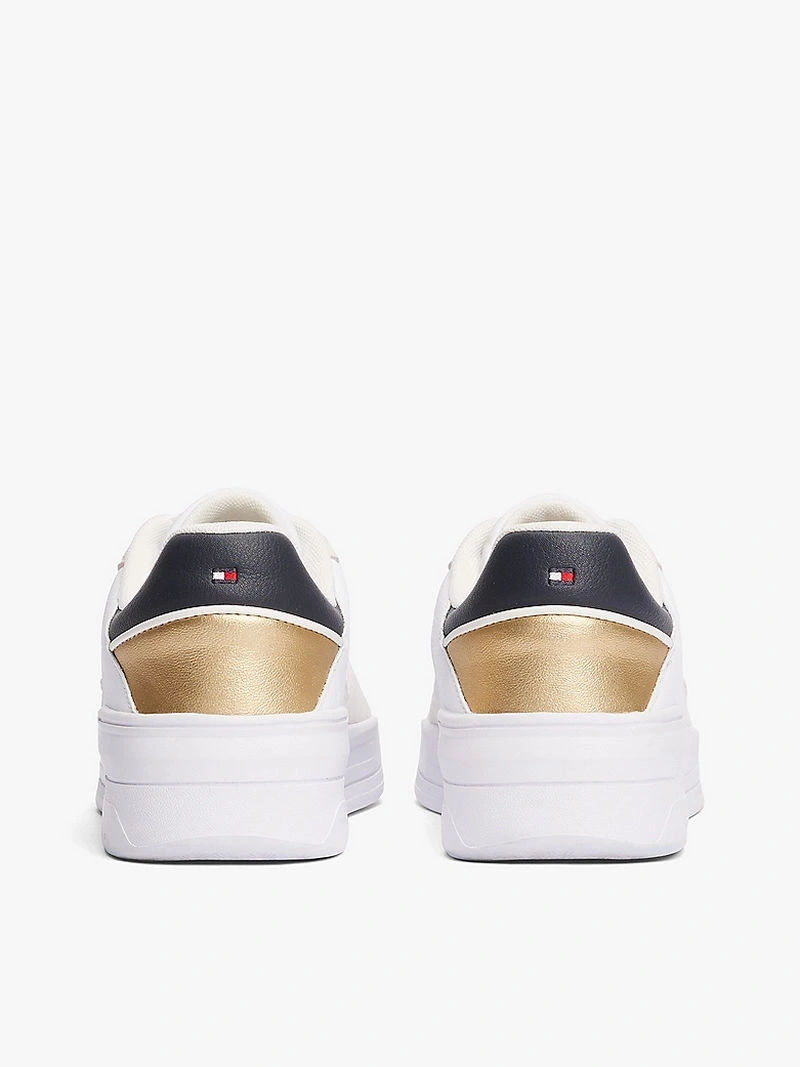 Tommy Hilfiger  Kadın Metalik Logolu  Sneaker