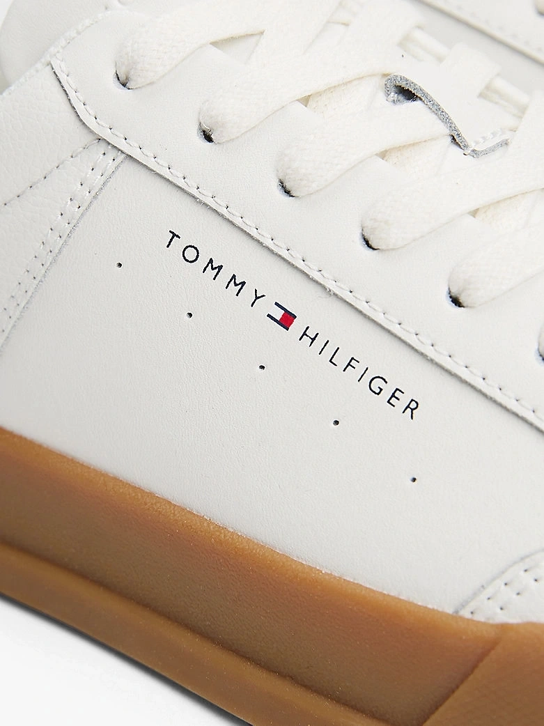 Tommy Hilfiger Kadın  Beyaz Deri Sneaker