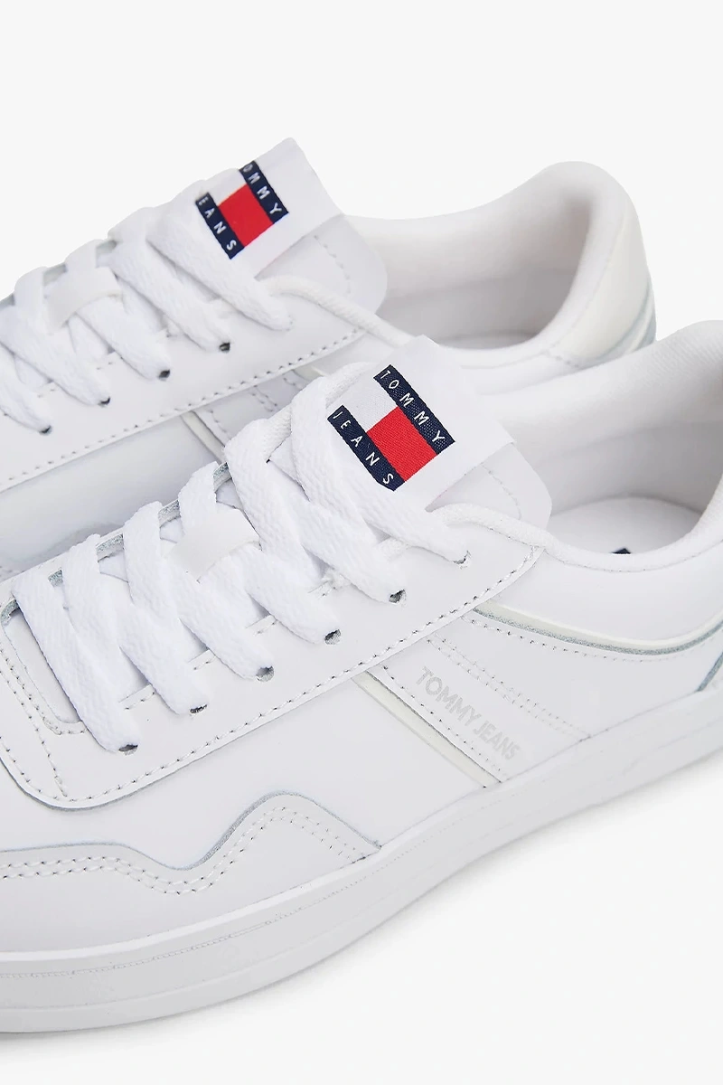 Tommy Hilfiger Kadın Deri Karışımlı Beyaz Sneaker