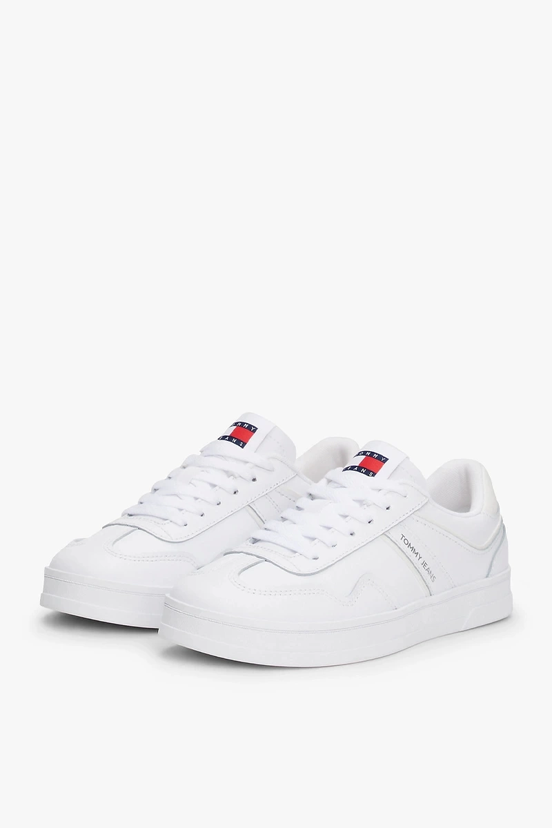 Tommy Hilfiger Kadın Deri Karışımlı Beyaz Sneaker