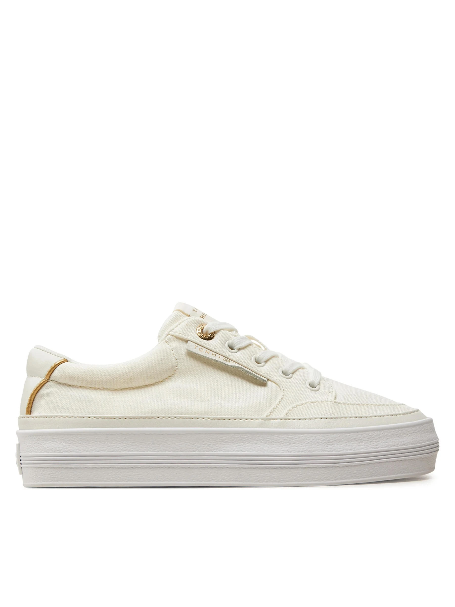 Tommy Hilfiger Kadın Ekru Essential Platform Taban Sneaker