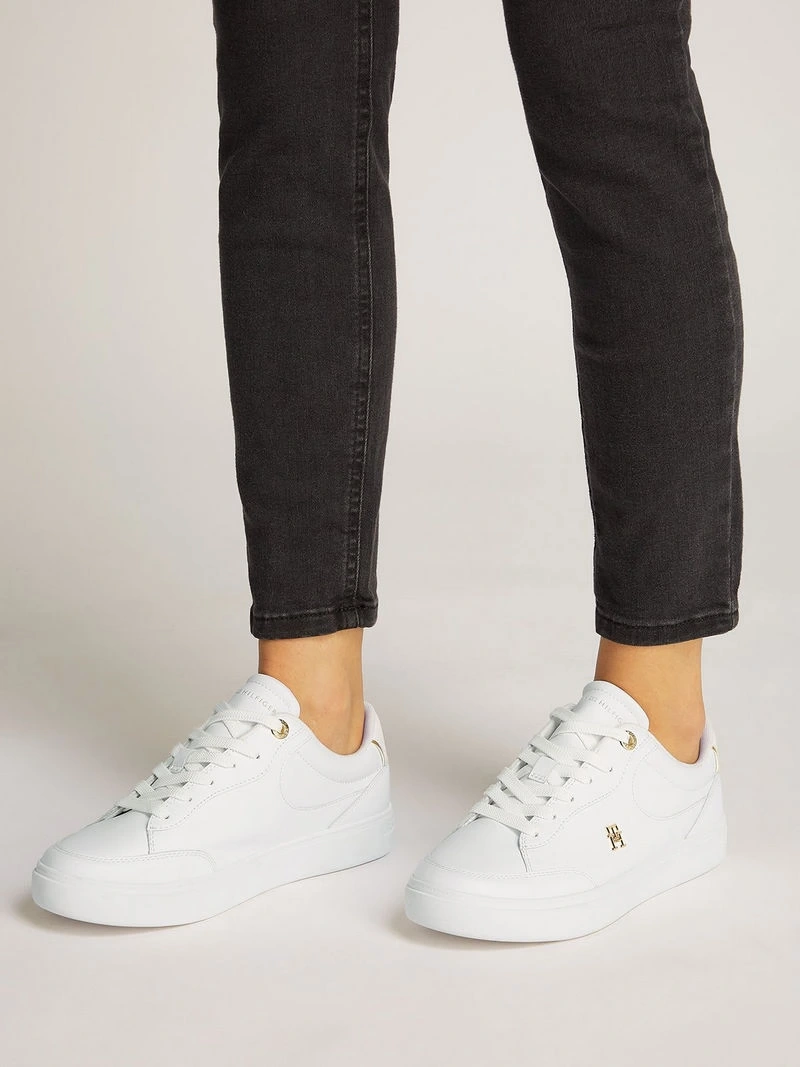 Tommy Hilfiger Kadın Essential Chic Court  Beyaz Sneaker