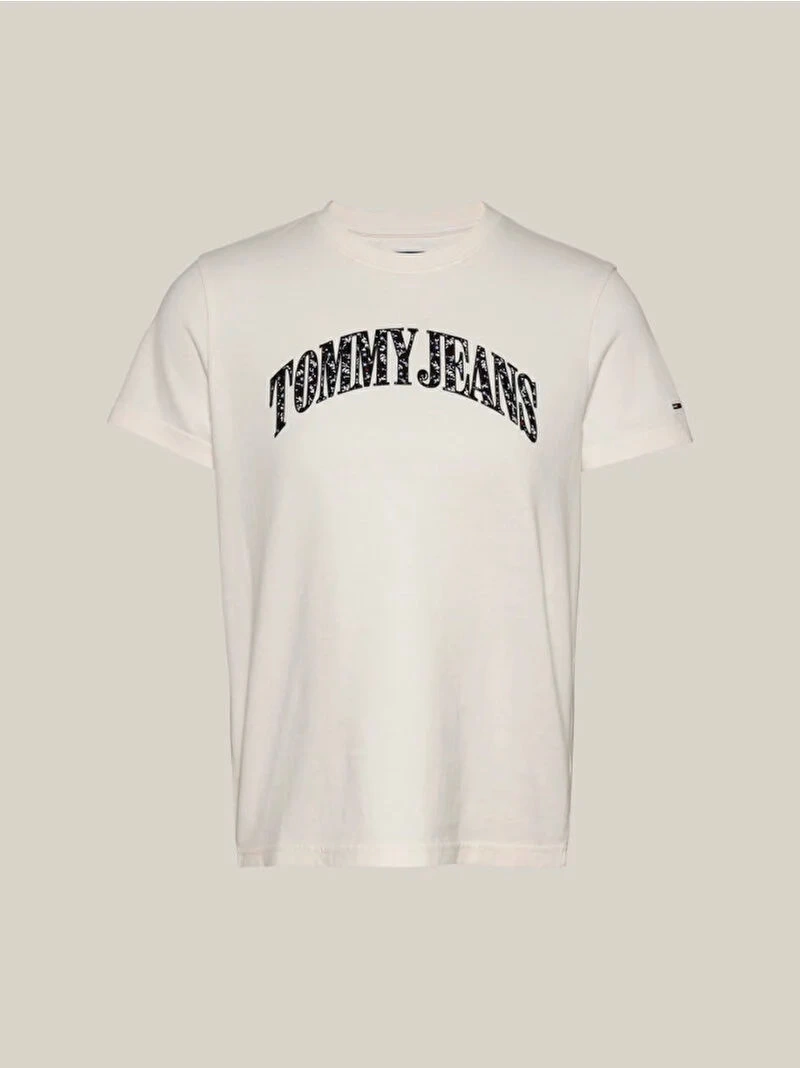 Tommy Hilfiger Kadın Tjw  Reg  Floral  Varsity Beyaz T-Shirt