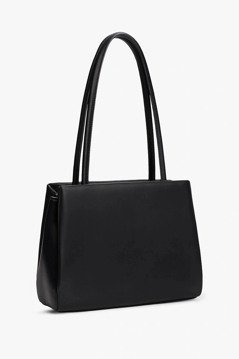 Tommy Hilfiger Logo Plakalı Tote Siyah Çanta