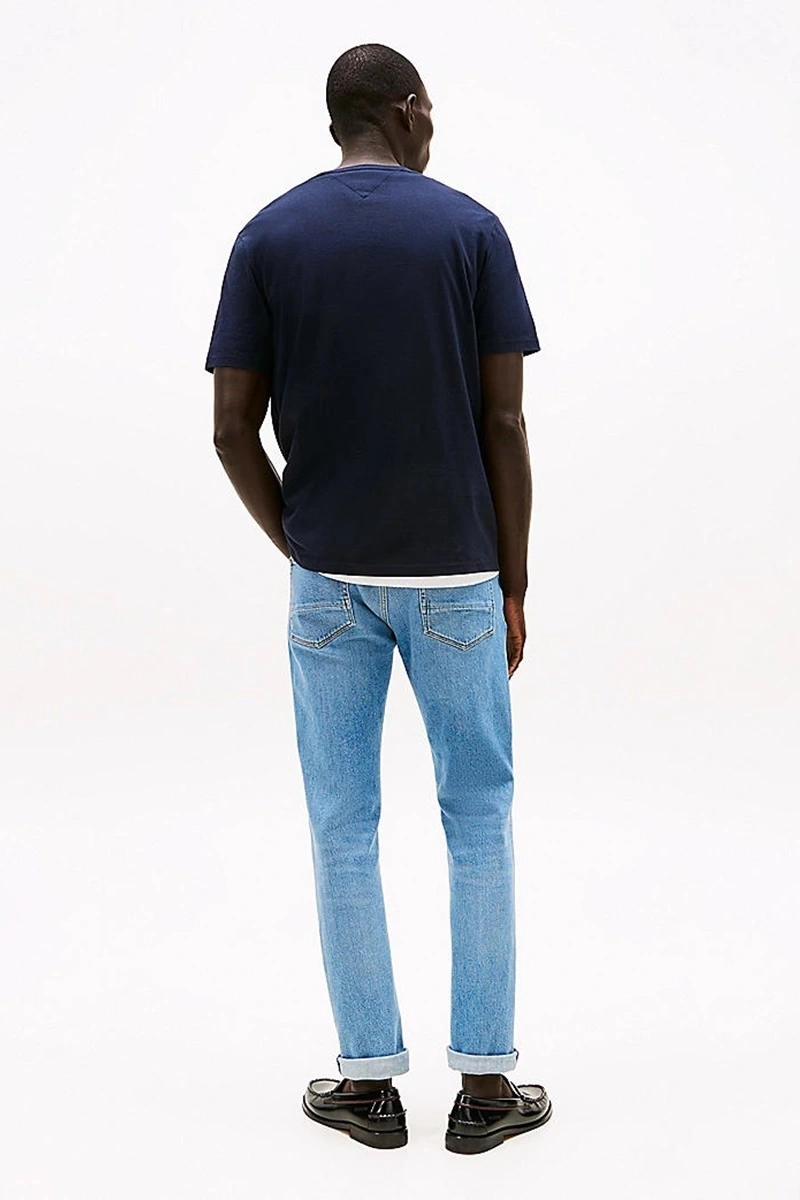 Tommy Hilfiger Logolu Erkek Lacivert T-Shirt