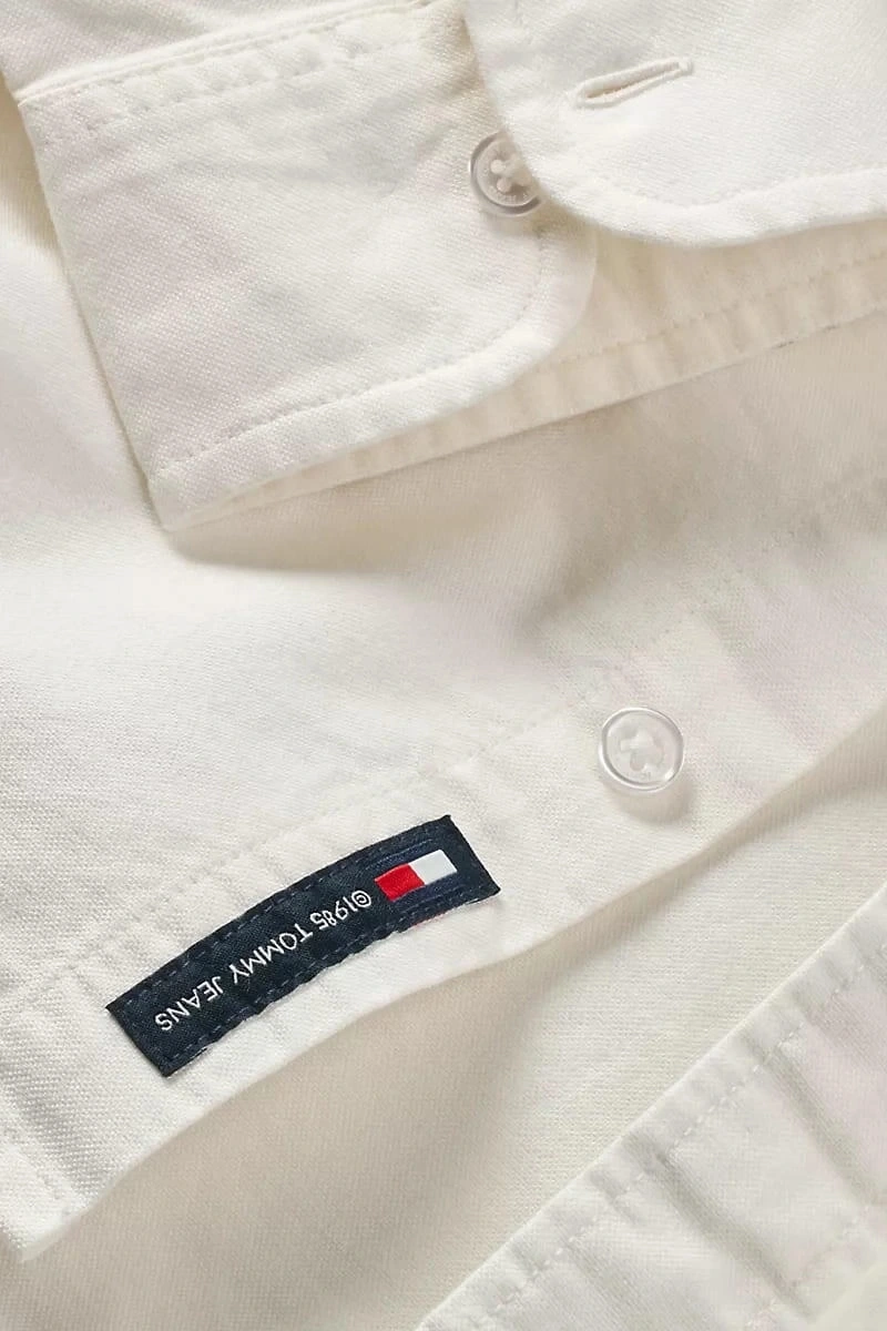 Tommy Hilfiger Erkek Beyaz Oxford Gömlek