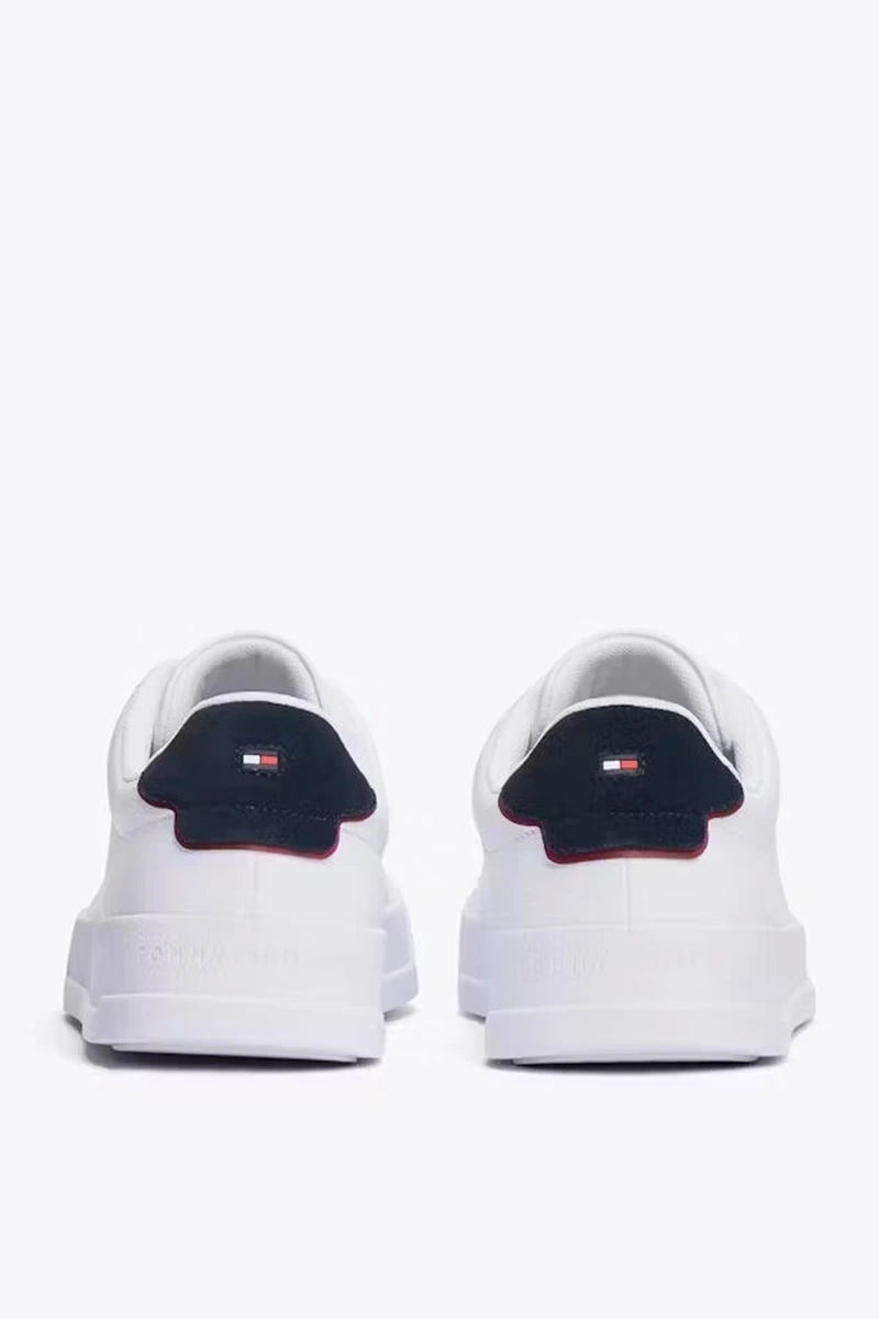 Tommy Hilfiger Erkek Beyaz Pebble Grain Court Sneaker
