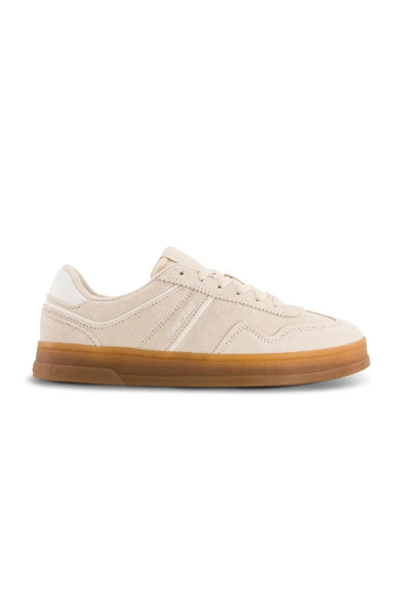 Tommy Hilfiger Kadın Bej Greenwich Süet Sneaker