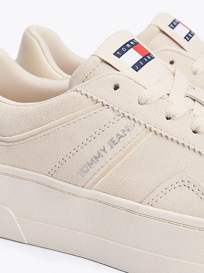 Tommy Hilfiger Kadın Bej Greenwich Süet Sneaker