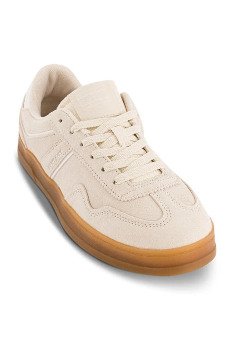 Tommy Hilfiger Kadın Bej Greenwich Süet Sneaker